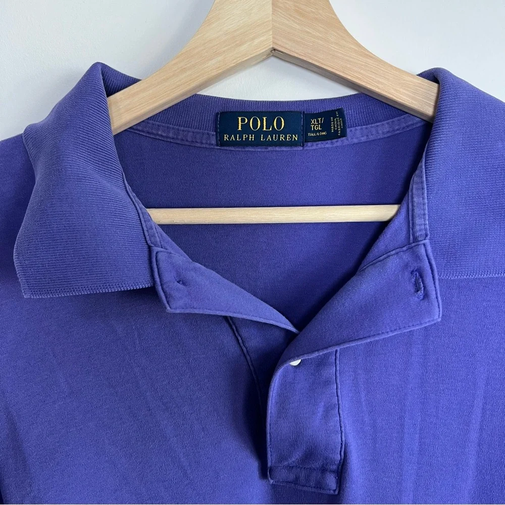 Polo Ralph Lauren Purple Cotton Short‎ Sleeve Collared Polo, Size XL Tall